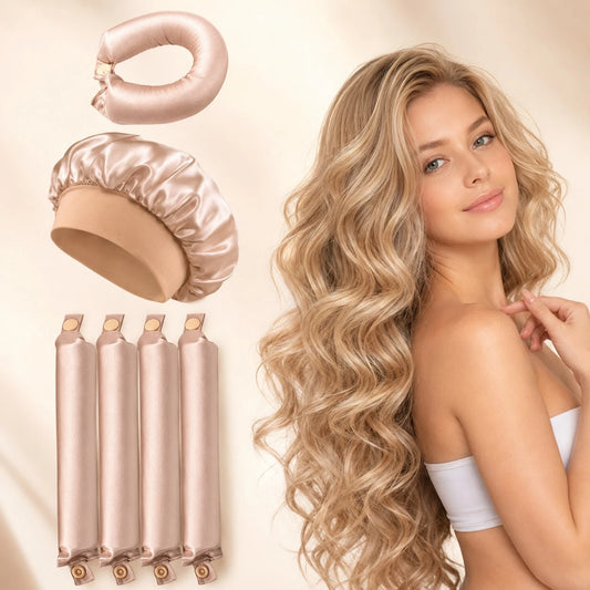 5/4pcs No Heat Curling Rods, Slouchy Hair Curler, Silk Scrunchies, Sleeping Elastic Hair Bands, Long Hair Soft Curling Tools, Manual Styling Accessories, Sleep Curling Tools, Suitable For Valentine's