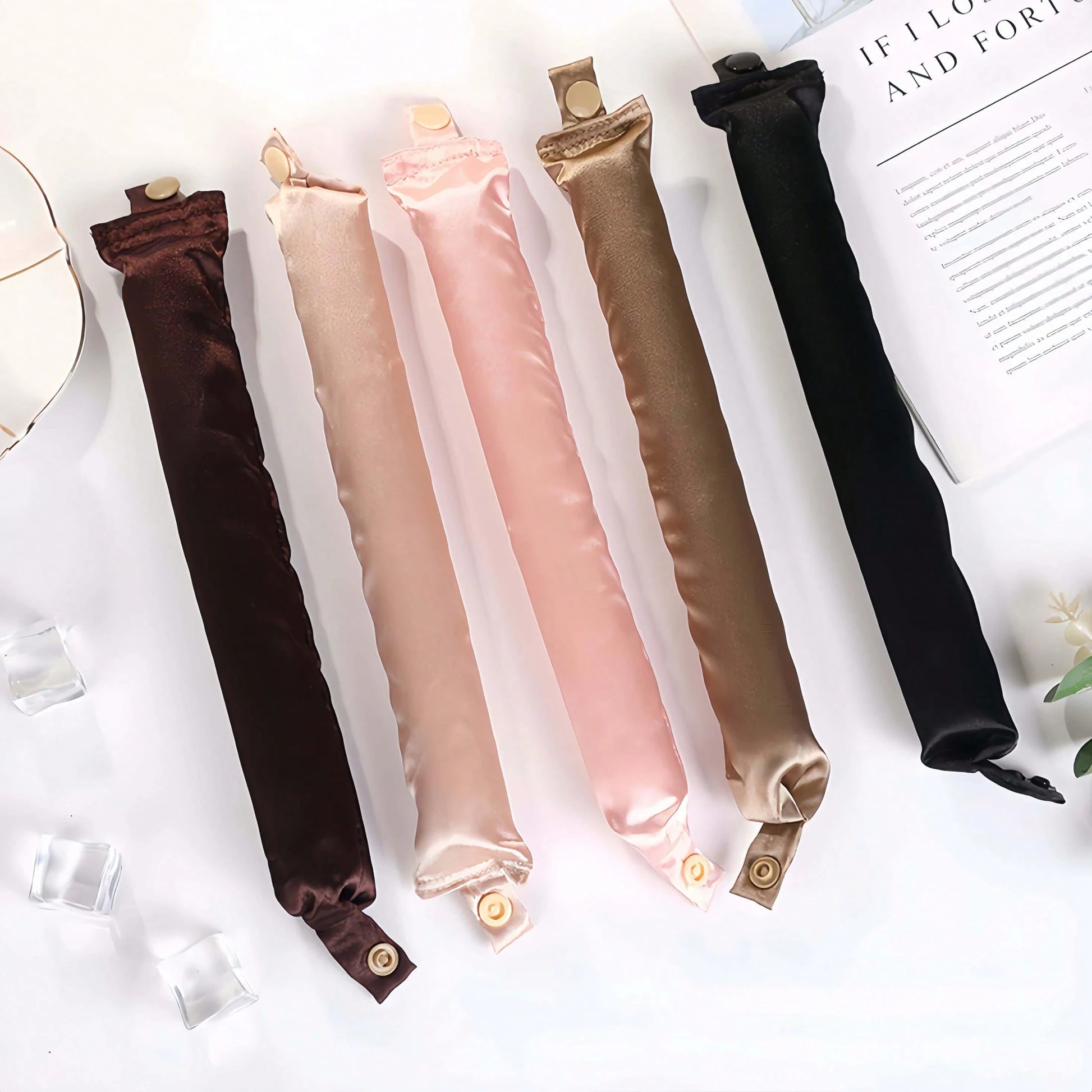 5/4pcs No Heat Curling Rods, Slouchy Hair Curler, Silk Scrunchies, Sleeping Elastic Hair Bands, Long Hair Soft Curling Tools, Manual Styling Accessories, Sleep Curling Tools, Suitable For Valentine's