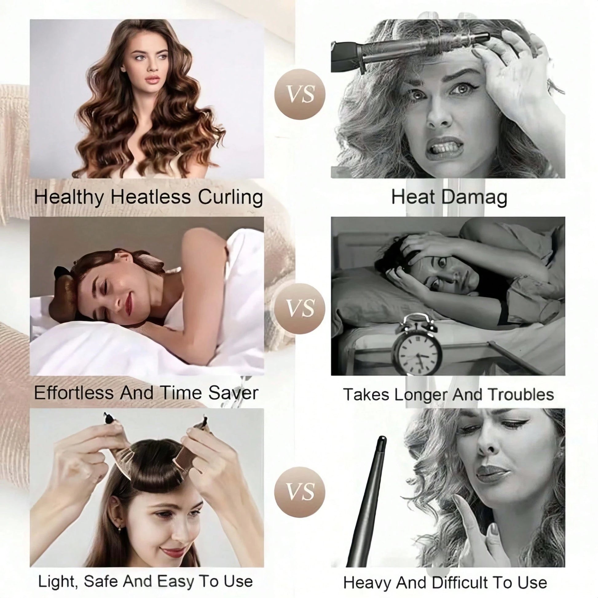 5/4pcs No Heat Curling Rods, Slouchy Hair Curler, Silk Scrunchies, Sleeping Elastic Hair Bands, Long Hair Soft Curling Tools, Manual Styling Accessories, Sleep Curling Tools, Suitable For Valentine's