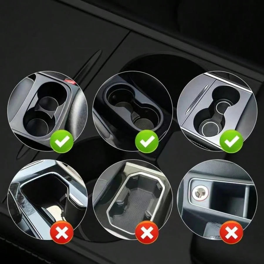 5 In 1 Car Cup Holder Expander With Phone Holder & 2 Food Table Tray & 2 Cup Holder For Drink/Snacks/Humburgers