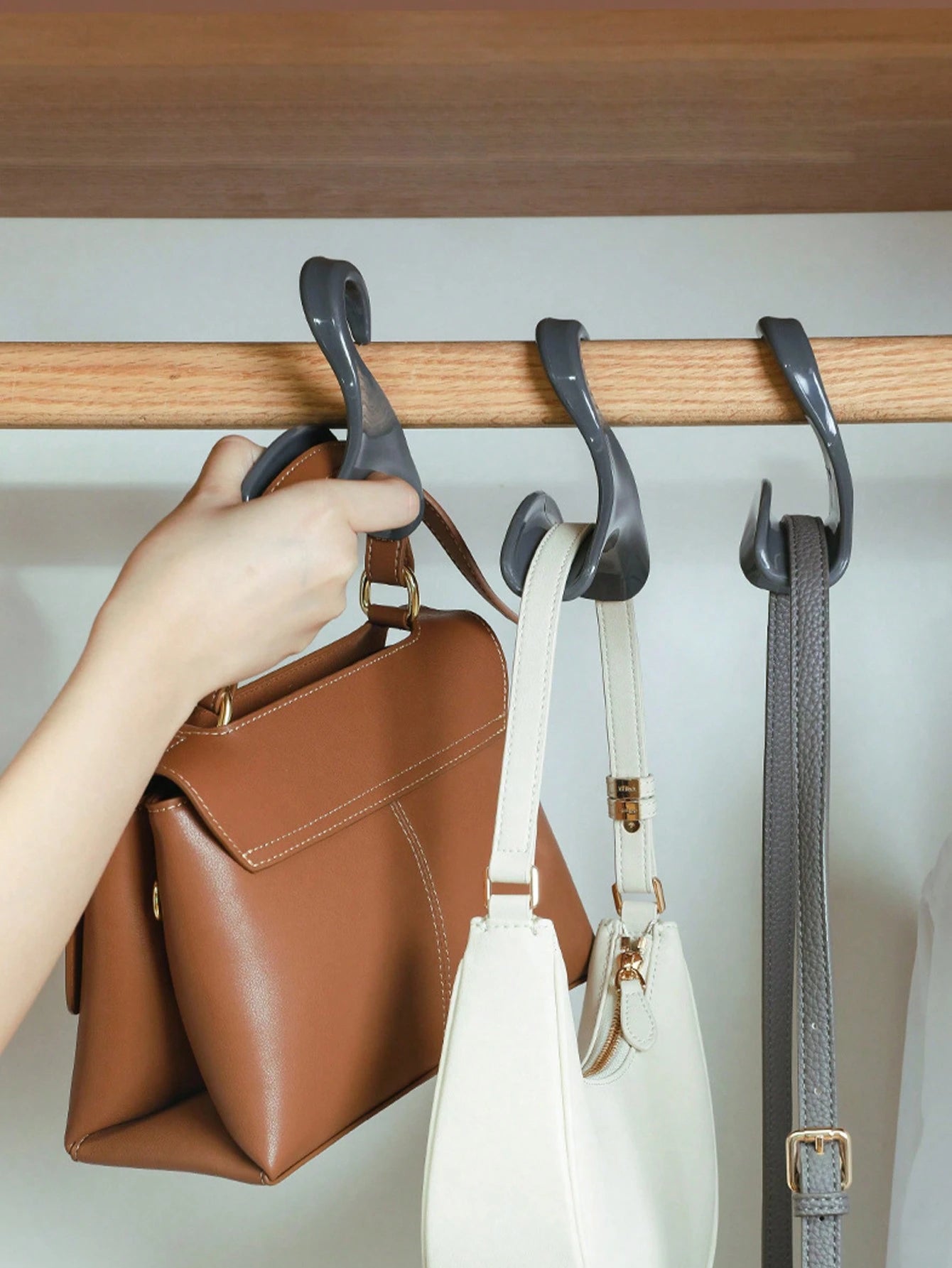 5 Pack Purse Hanger Hook Acrylic Bag Hanger Handbag Tote Bag Rack Holder Closet Organizer Storage For Backpacks Satchels Purses Handbags Tote Holder, Gender Reveal Party, Perfect For Birthdays, Weddin