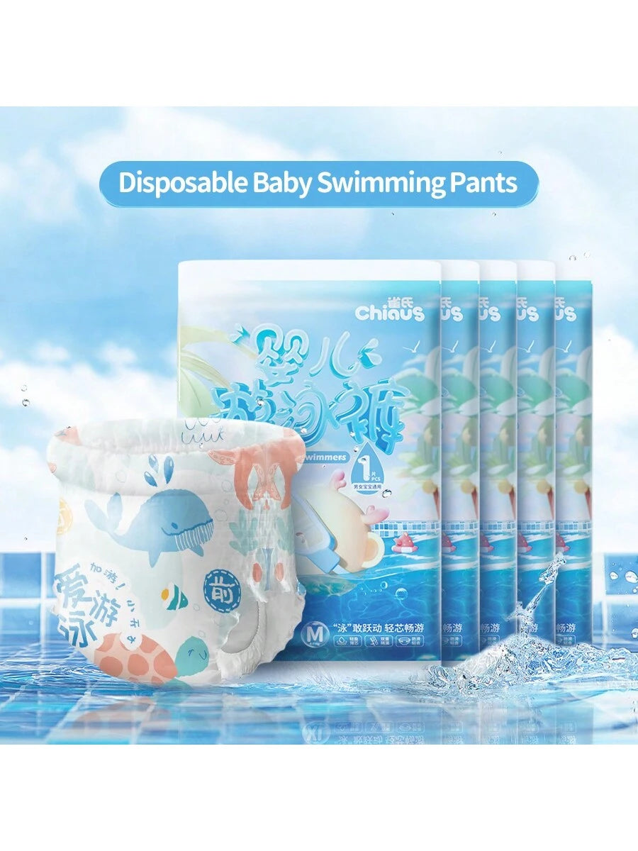 5 Packs Disposable Swim Diapers For Infants, Sizes M/L/XL/XXL Availablebaby Shower Family Decorations Gifts