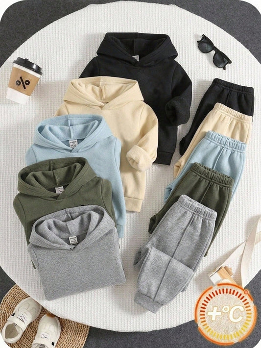 5 Pieces Young Boy Leisure College Comfortable Fashion Simple Practical All-Match With Decoration Soft Comfortable Thick Sweatpants Suitable For Family Matching Birthday Party Suitable For Daily