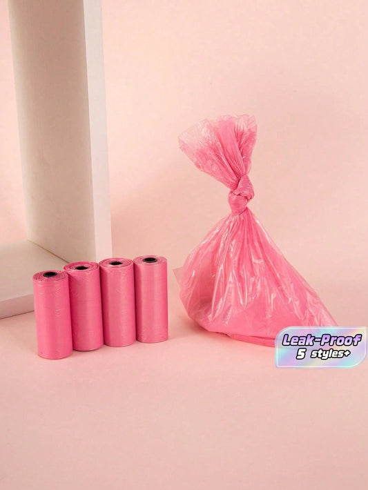5 Rolls Dog Poop Bags, 75 Count Pet Waste Bags Portable Cleanup, 30x22cm Leak-Proof Unscented Poop Bags For Dogs, Outdoor Walking Essential