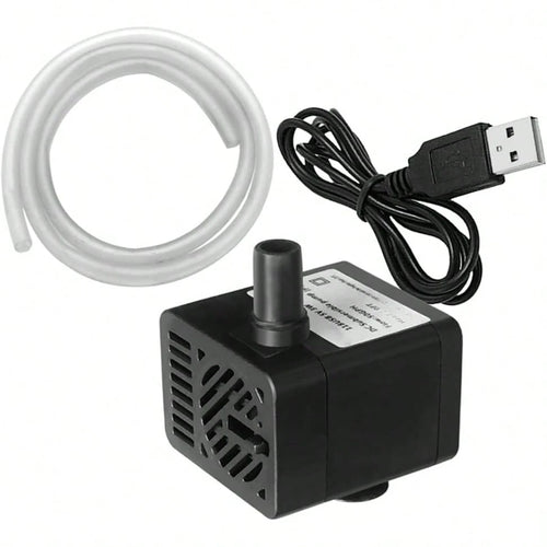 50 Gallon/Hour Mini Submersible Pump, USB Powered, Small Fountain Pump (5V 200L/H), With 1M Tubing And Flow Rate Adjustment, Suitable For Water Features, Aquariums, Fish Tanks, Desktop Fountains, Pet