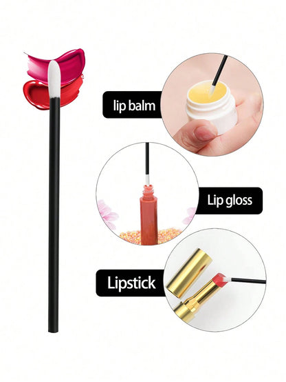500 Pcs 50 Pcs Lip Stick Lipstick Applicator Lip Gloss Stick Lint Free Makeup Applicator Beauty Tool, Disposable