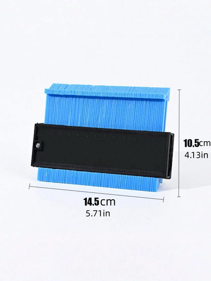 5inch/10inch Adjustable Contour Gauge Outline Profile Duplicator Tool, With Angle Protractor, For Accurate Replication Of Asymmetric Shapes On Wood Grain, Carpet, Tile, Laminate, DIY Woodworking Measu