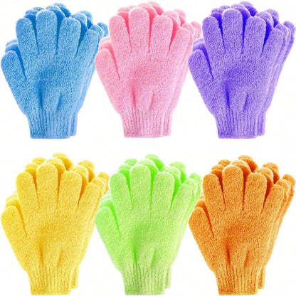 5pcs/3pcs/2pcs Exfoliating Bath Gloves, Easy Lathering, Soft Texture, Double-Sided, Reusable, Gentle Care For Skin, Bath Sponge, Suitable For Home Daily Scrubbing, Bath SPA Body Massage And Exfoliatio