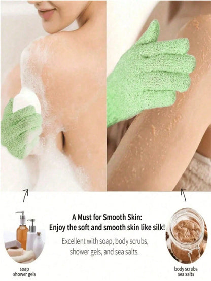 5pcs/3pcs/2pcs Exfoliating Bath Gloves, Easy Lathering, Soft Texture, Double-Sided, Reusable, Gentle Care For Skin, Bath Sponge, Suitable For Home Daily Scrubbing, Bath SPA Body Massage And Exfoliatio