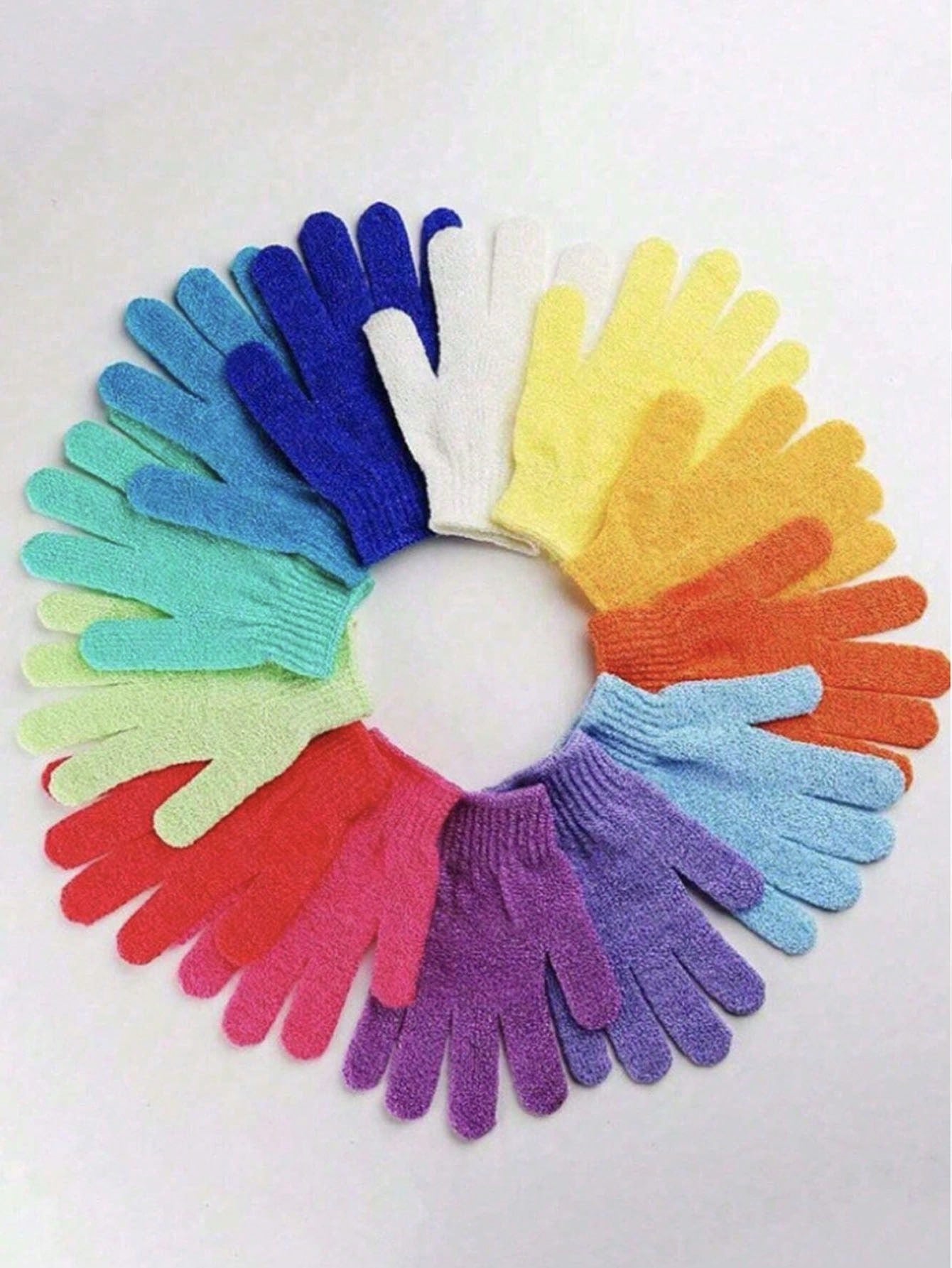 5pcs/3pcs/2pcs Exfoliating Bath Gloves, Easy Lathering, Soft Texture, Double-Sided, Reusable, Gentle Care For Skin, Bath Sponge, Suitable For Home Daily Scrubbing, Bath SPA Body Massage And Exfoliatio
