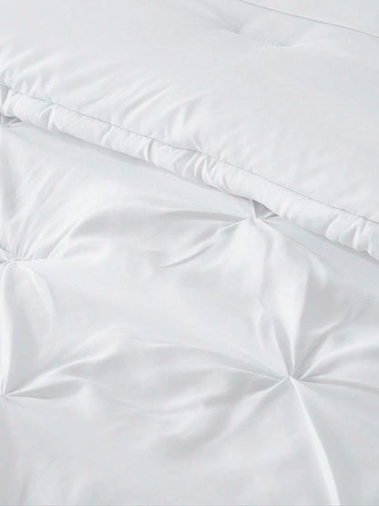 5Pcs/7-Pcs Queen Pinched Pleat Bed Comforter Sets Queen- Luxurious, Soft, Breathable, And Cooling Summer Bedding For All Seasons With Sheets, Pinched Pleat Design, And Bed-In-A-Bag- Easy Care, Mac