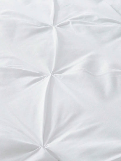 5Pcs/7-Pcs Queen Pinched Pleat Bed Comforter Sets Queen- Luxurious, Soft, Breathable, And Cooling Summer Bedding For All Seasons With Sheets, Pinched Pleat Design, And Bed-In-A-Bag- Easy Care, Mac