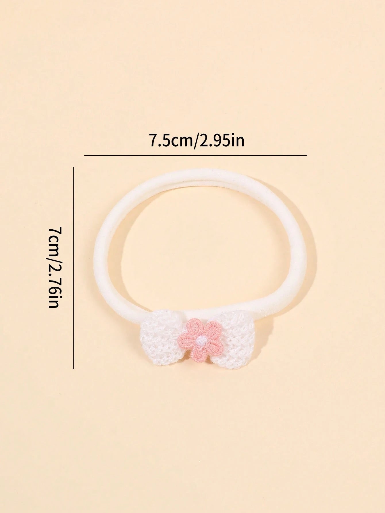 5Pcs Baby Girls' Cute Colorful Bow Elastic Headbands, Sweet Knit Floral Soft Headbands, Gift For Daughter, Cute Hair Accessories.