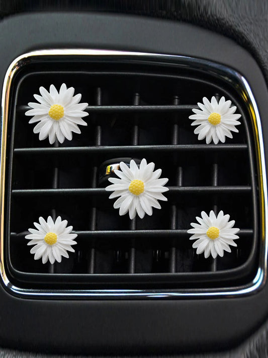 5pcs Flower Decor Car Air Outlet Clip