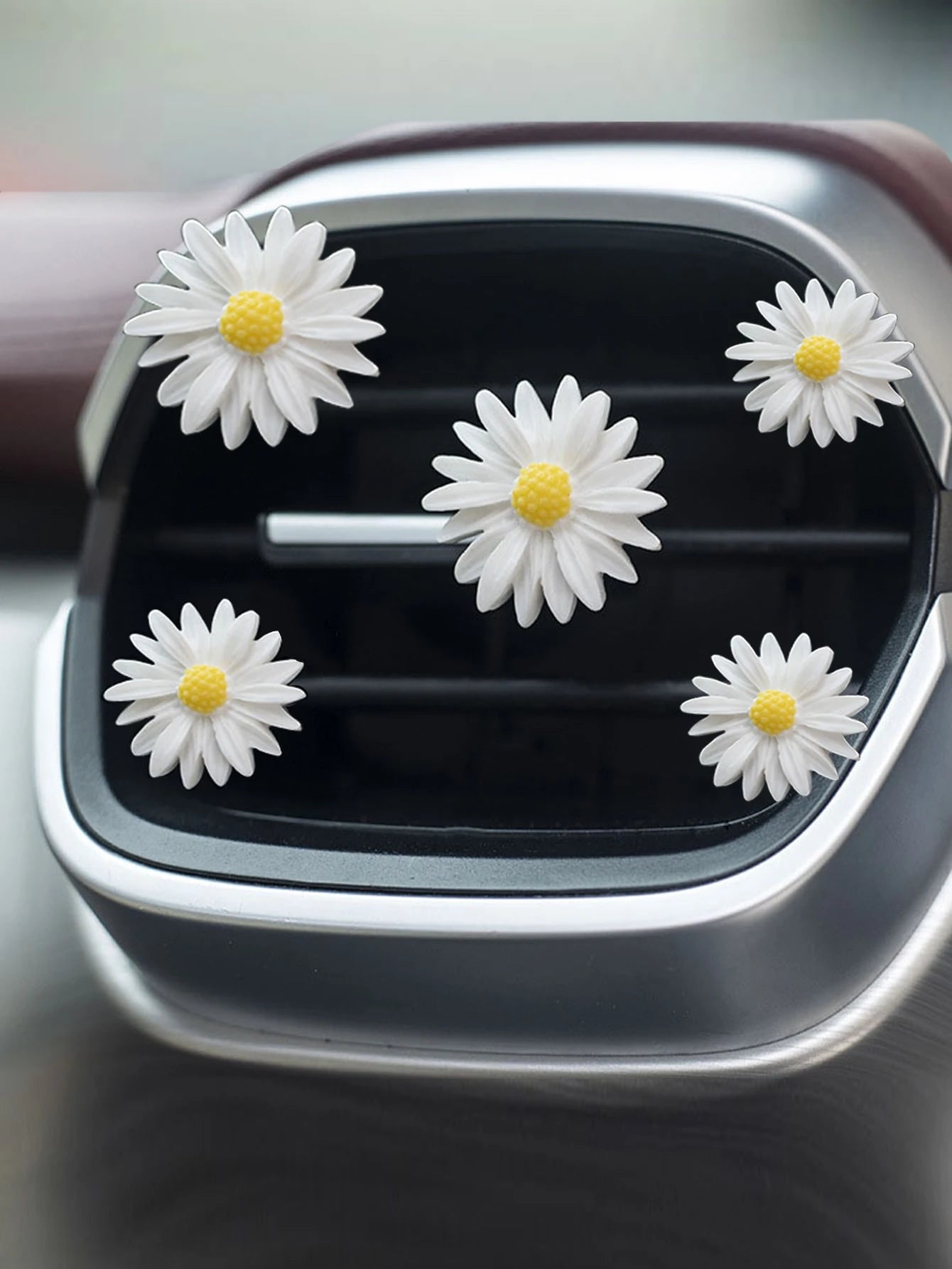 5pcs Flower Decor Car Air Outlet Clip