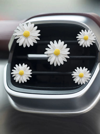 5pcs Flower Decor Car Air Outlet Clip