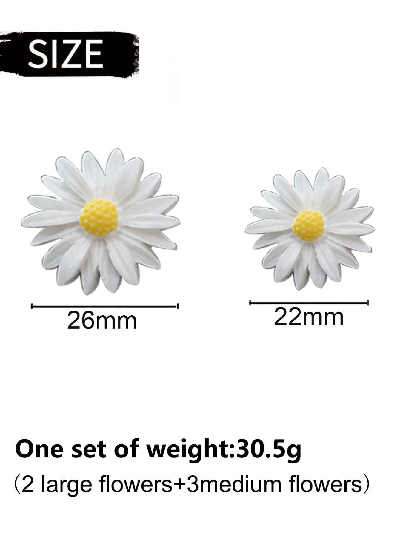 5pcs Flower Decor Car Air Outlet Clip