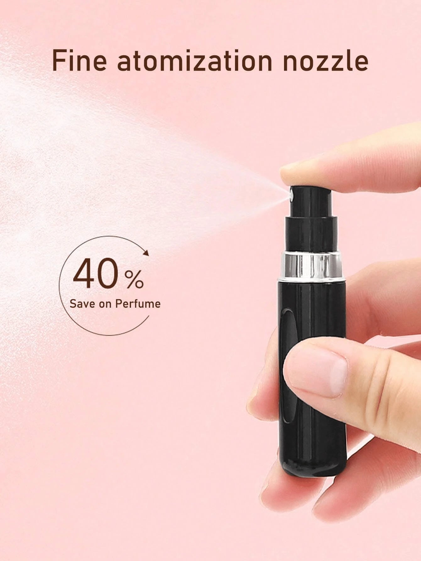 5Pcs Perfume Refillable Bottle Spray Bottling Dispenser Mini Portable Empty Liquid Container Travel Travel Essentials Travel Organizer For Beach Summer Vacation Back To School School Supplies Holiday