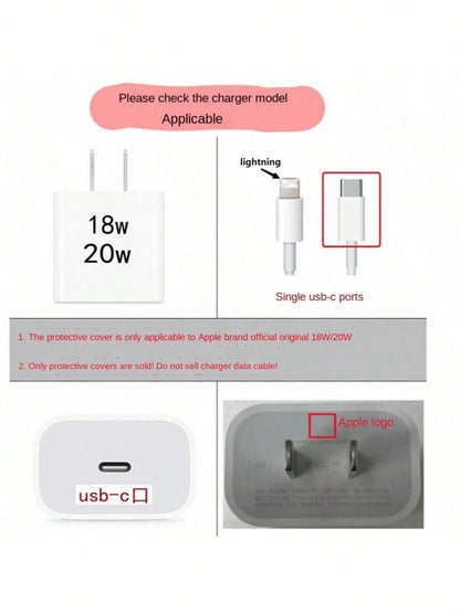 5pcs Pink Heart-Shaped Protective Sleeve Coiled Cord Compatible With IPhone 18W/20W Fast Charger, Soft Case Protector Compatible With IPhone 16/15/14/13 Charger, Ideal Gift