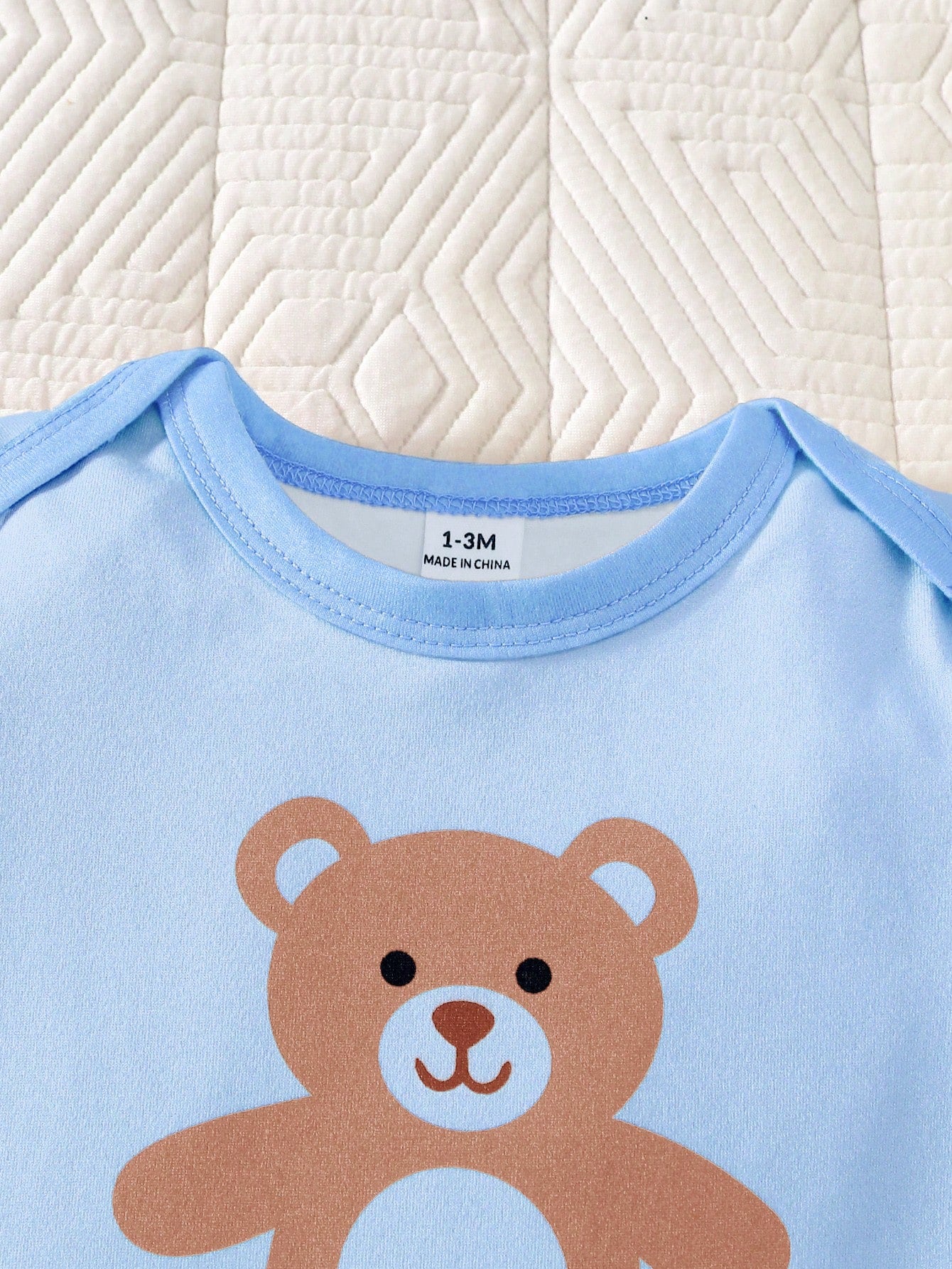 5pcs/Set Newly Born Baby Boys And Girls Envelope Collar Round Neck Short Sleeve Elephant Print Romper + Elastic Waist Full Print Pants + Hat Gloves Bib Casual Comfortable Soft Outfit, Suitable F