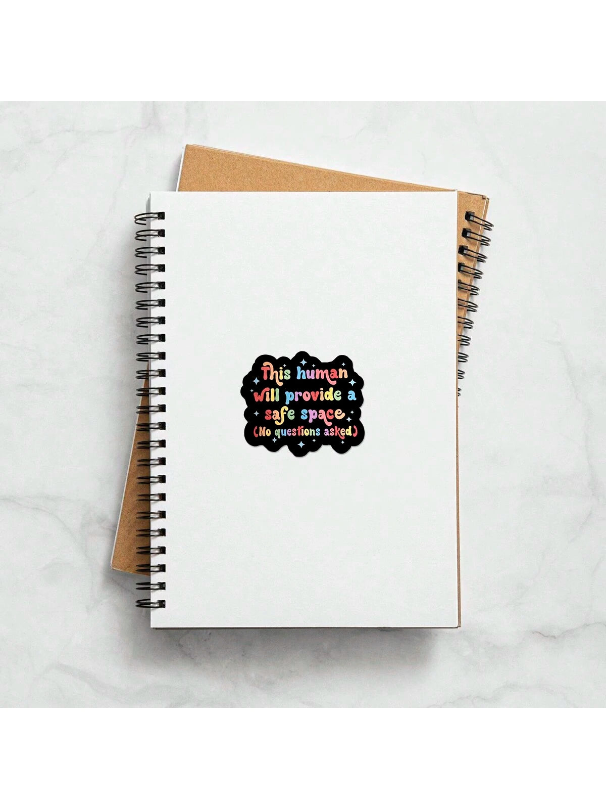 5pcs This Human Will Provide A Space Sticker| Fun And Quirky Vinyl Decal For Planners, Journals, And Laptops| Cute And Mindful Design For Meditation, Wellness Enthusiasts, And Book Lovers| Fashiona