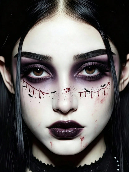 6 Sheets Halloween Freckles Witch Face Tattoos Spider Web Tattoo Cute Bat Tattoos Waterproof Fake Scar Vampire Makeup For Festival Halloween Prank Cosplay Carnival Decorations