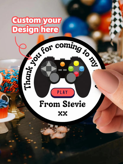 60/120/240pcs Personalized Labels- Customizable Text & Image Stickers, Custom Thank You Label Stickers, Colorful, Ideal Gift For Men, Women, Friends, Students, Youth Day, Birthday, School, Home. Mult