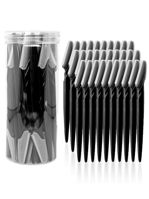 60/30/12/6/3/1pc Black Set, Eyebrow Trimmer, Exfoliating Shaver, Body Hair Trimmer And Facial Trimming Kit, Women's Eyebrow Styling Tool, Suitable For Daily Use Or Travel, Gift, Bargain, Travel Essent