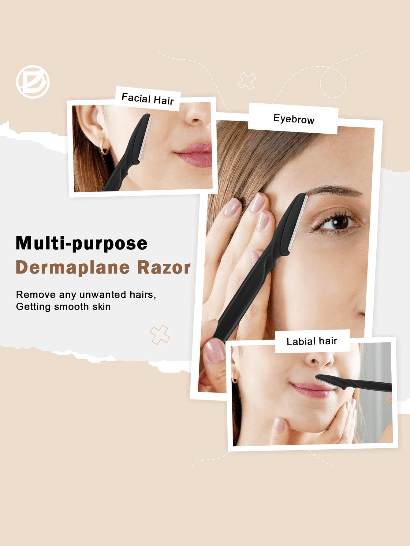 60/30/12/6/3/1pc Black Set, Eyebrow Trimmer, Exfoliating Shaver, Body Hair Trimmer And Facial Trimming Kit, Women's Eyebrow Styling Tool, Suitable For Daily Use Or Travel, Gift, Bargain, Travel Essent
