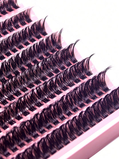 60D Natural Soft Curly Single Eyelash Extensions 8-16mm Mixed Length 0.07mm C/D 80/140/200pcs 3D Effect False Eyelashes, 4/7/10 Rows, Suitable For Light Makeup, Heavy Makeup And Daily Wear, Easy To Ca