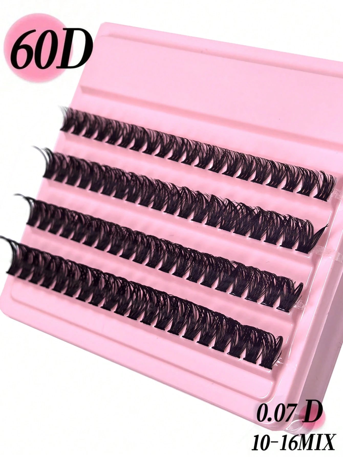 60D Natural Soft Curly Single Eyelash Extensions 8-16mm Mixed Length 0.07mm C/D 80/140/200pcs 3D Effect False Eyelashes, 4/7/10 Rows, Suitable For Light Makeup, Heavy Makeup And Daily Wear, Easy To Ca