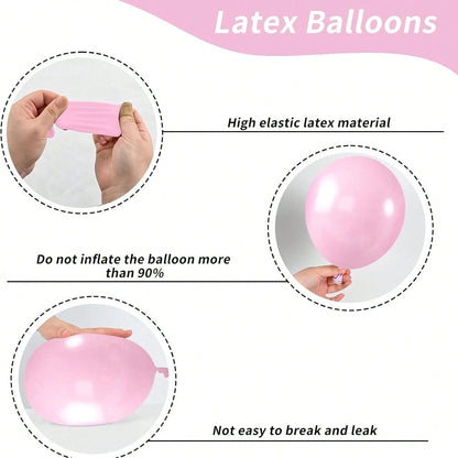 60pcs Pink Balloon Set, Metallic, Light Pink And Baby Pink Party Balloons, Foil Sequin Balloons, Suitable For Girls Birthday Party, Wedding, Bridal Shower, Baby Shower, Mother's Day, Bachelorette Par