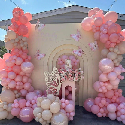 60pcs Pink Balloon Set, Metallic, Light Pink And Baby Pink Party Balloons, Foil Sequin Balloons, Suitable For Girls Birthday Party, Wedding, Bridal Shower, Baby Shower, Mother's Day, Bachelorette Par