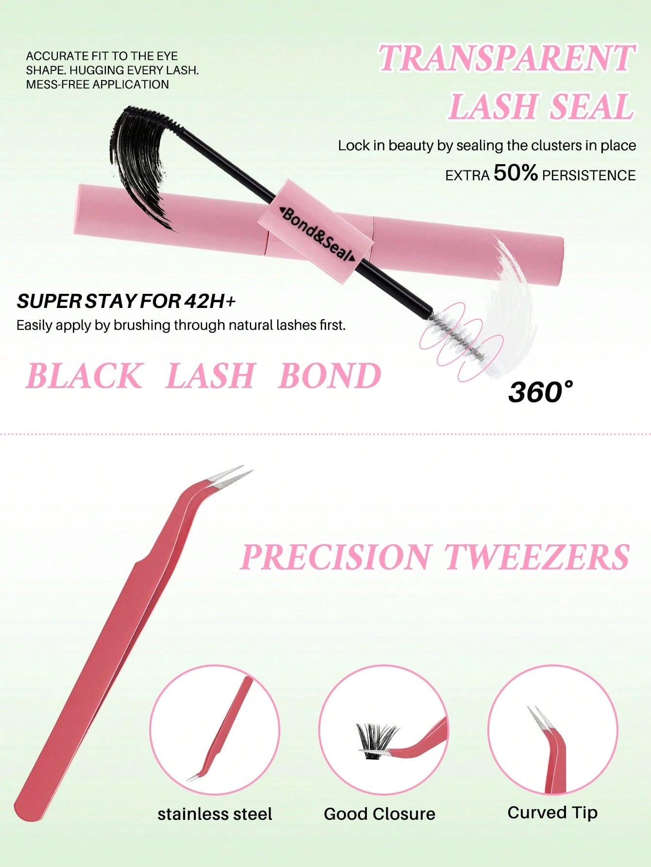 640pcs Mixed DIY Eyelash Extension Kit, High Capacity Individual Lashes, 9-16mm Mixed D-Curl Effect, Natural Lightweight, Soft & Comfortable, Long-Lasting. Kit Includes Lash Glue, Tweezers And Lash Br