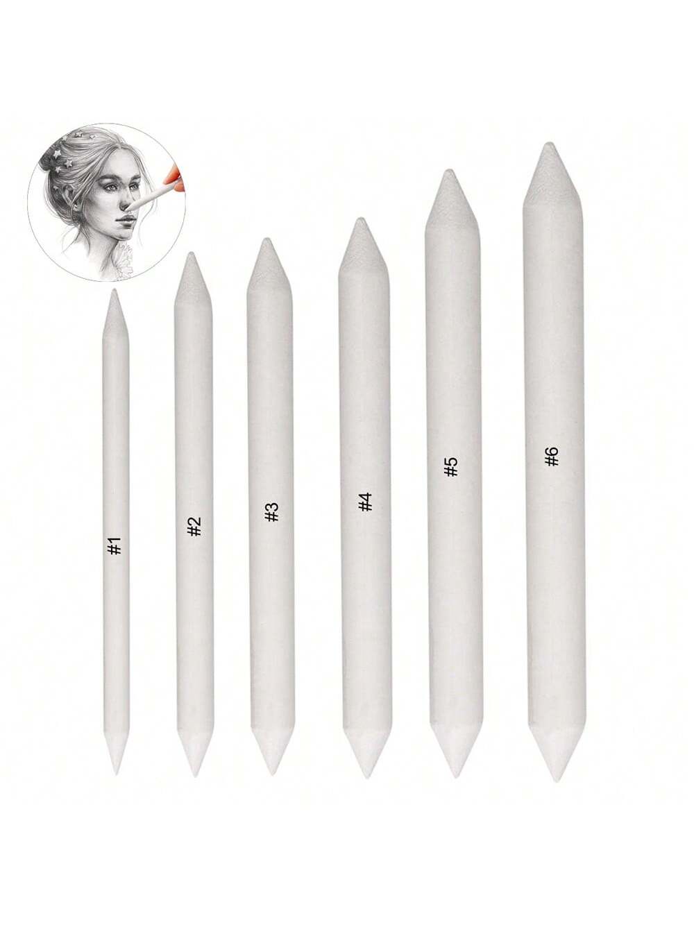 6Pcs Blending Stump And Tortillions, Paper Art Blenders, Art Pencils, Drawing Pencils For Artists Student Sketch Drawing Tools, Drawing Supplies,Mother's Day,Mom's Gift