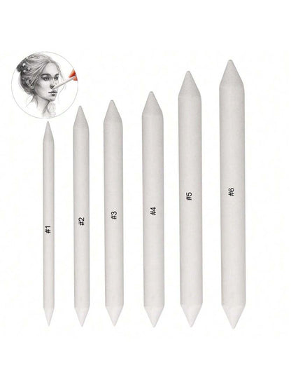 6Pcs Blending Stump And Tortillions, Paper Art Blenders, Art Pencils, Drawing Pencils For Artists Student Sketch Drawing Tools, Drawing Supplies,Mother's Day,Mom's Gift