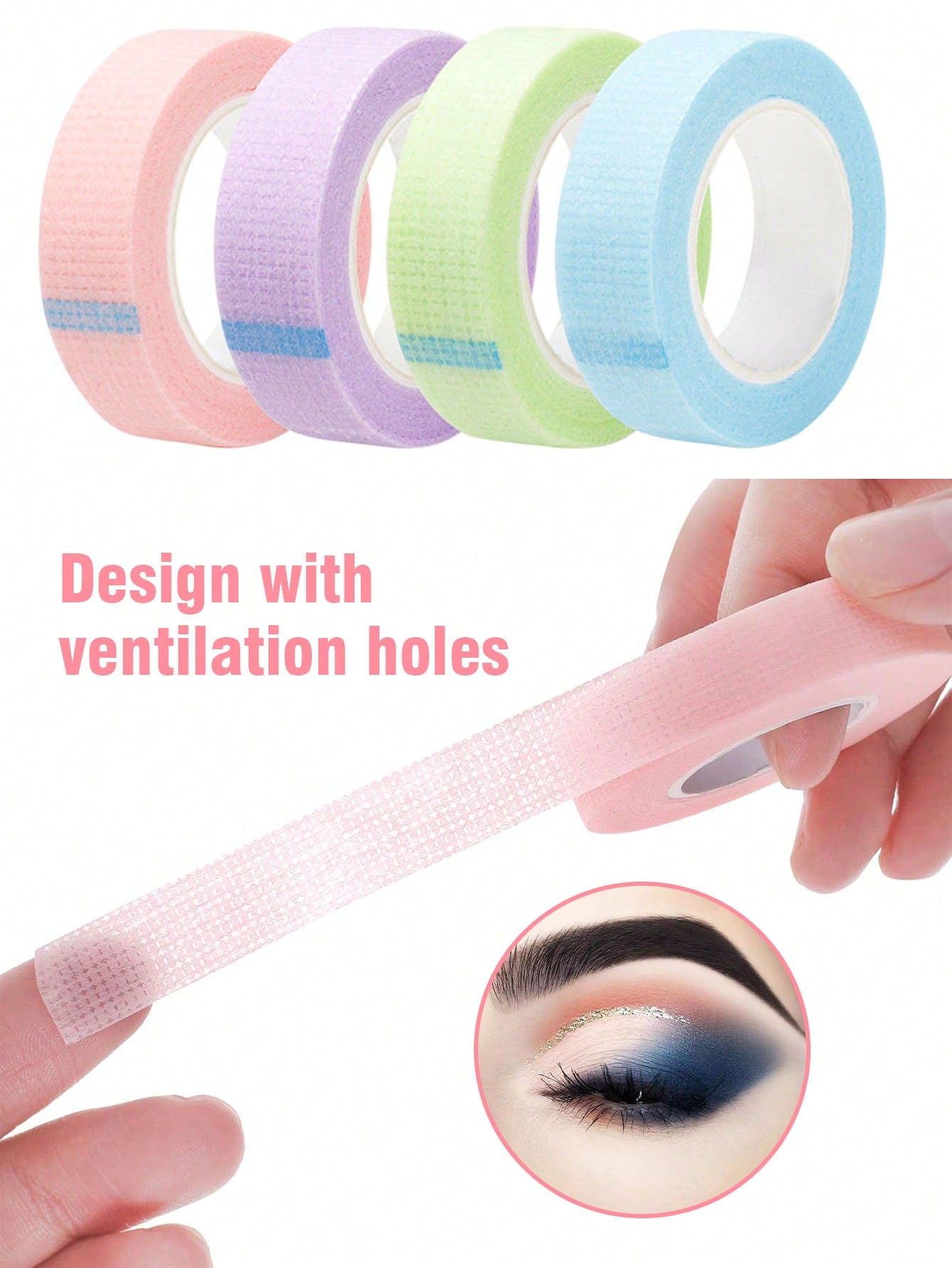 6pcs. Eye Shadow Tape, Eye Shadow Eyeliner Pencil Auxiliary Tool, Eye Makeup Auxiliary Tool, Eye Makeup Completion Paste, Eye Makeup Protection Tape, Professional Eyelash Tape, Adhesive Fabric Eyelash