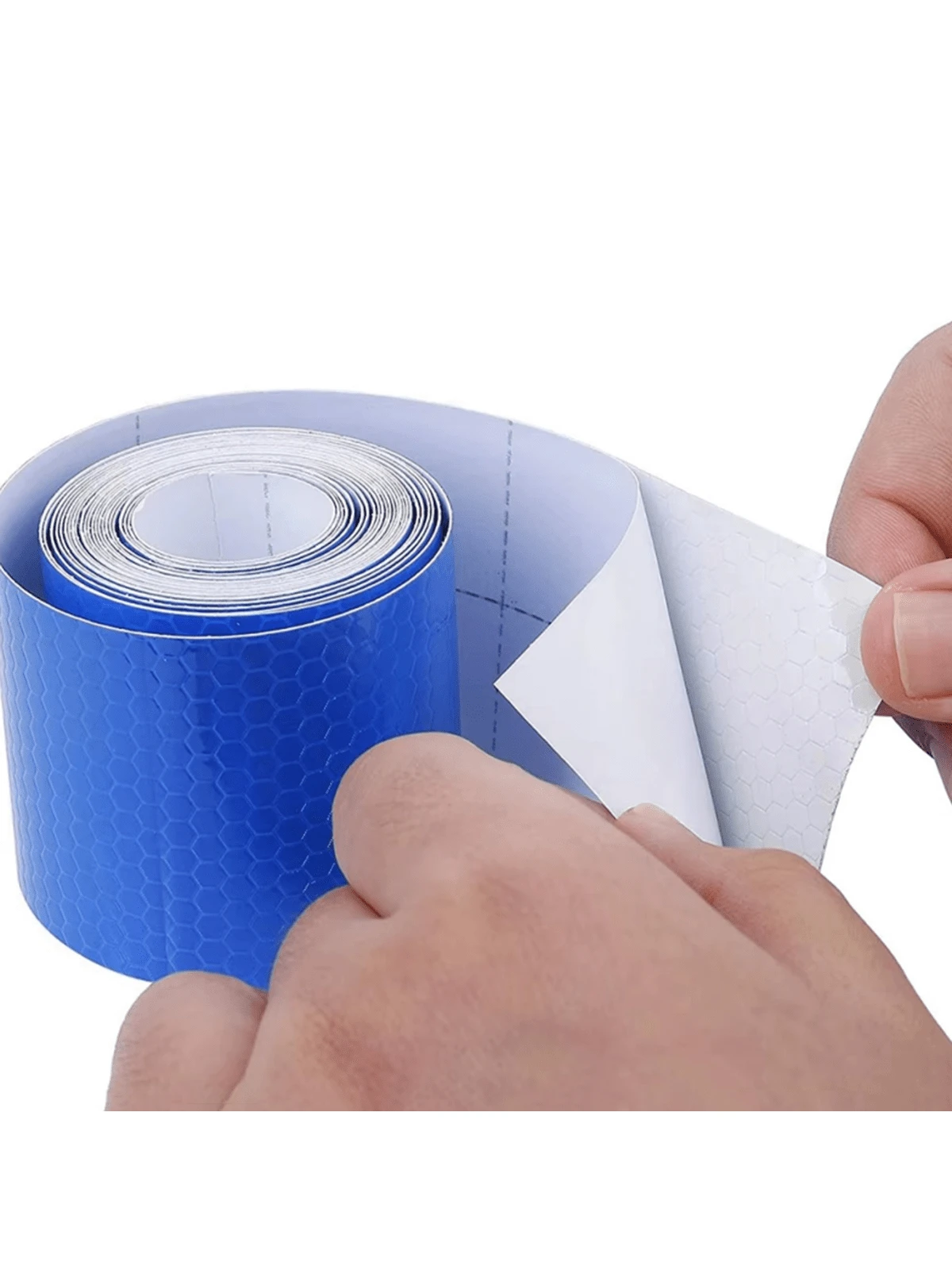 6pcs Hexagon Reflective Stickers, Car Reflective Decals, Vehicle Reflective Film, Reflective Strips, Collision Warning Stickers
