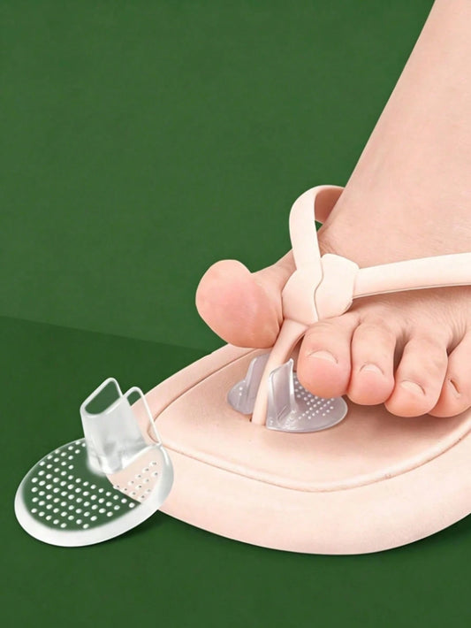 6pcs Soft Gel Pads, Designed For Toe Protection, Provides Foot Traction, Prevents Slipping, Buffering And Wear, Reduces Friction. Suitable For Flip-Flops, Slippers, Sandals And More. Outdoor Travel, V