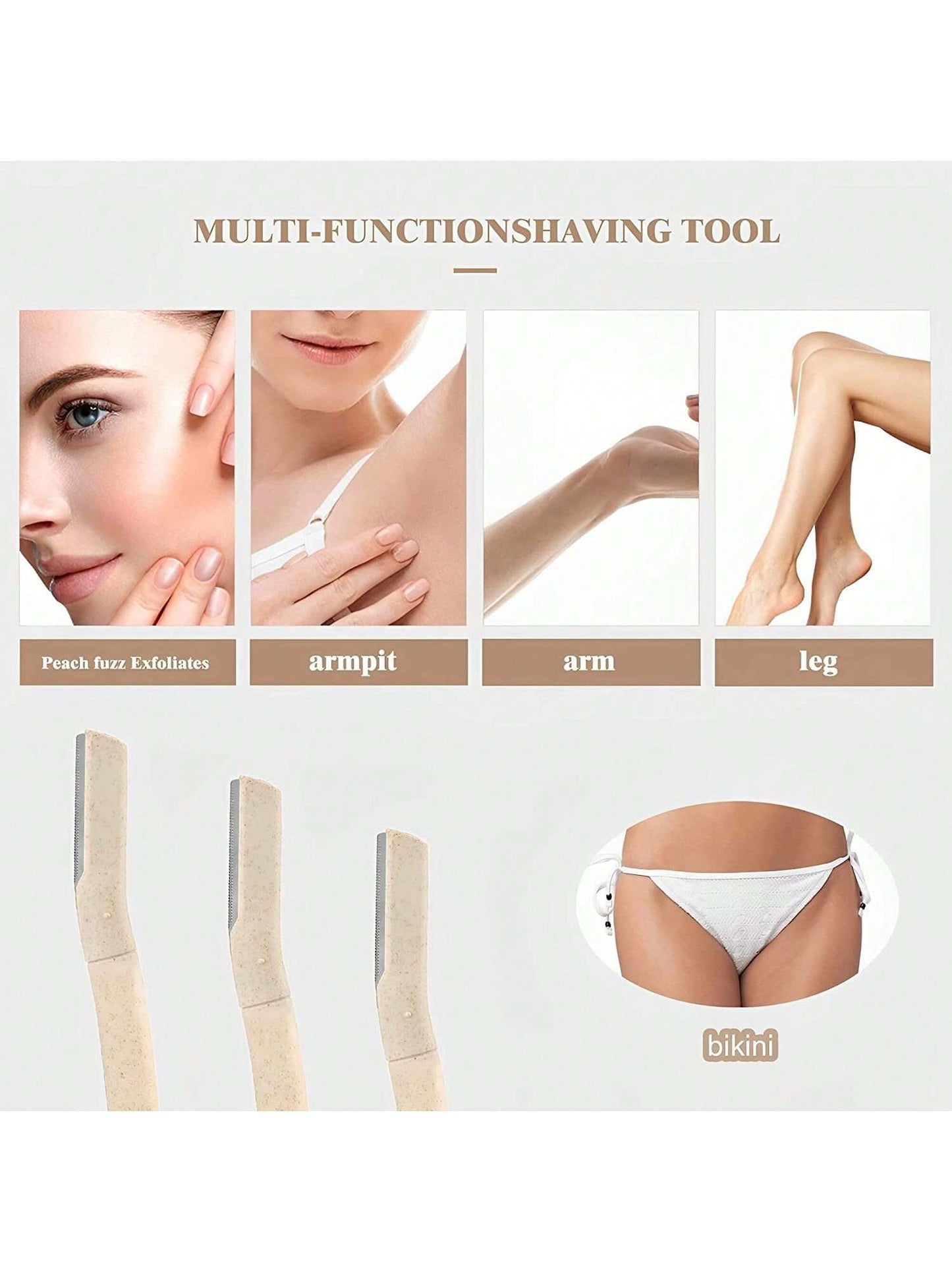 6pcs Women's Eyebrow Razors, Women's Facial Care Razors, Women's Whole Body Hair Removal Razors, Multi-Purpose Facial Hair Remover Disposable Blades Eyebrow Grooming Tools, Hair Products And Accessori