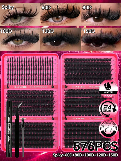 720/684/648/200pcs Multi-Style D-Curl Eyelash Cluster Set, 8-16mm Large Capacity Individual Lashes. Easy For DIY Daily Makeup Use At Home. Suitable For Date, Travel, Photography, Wedding, Holiday And