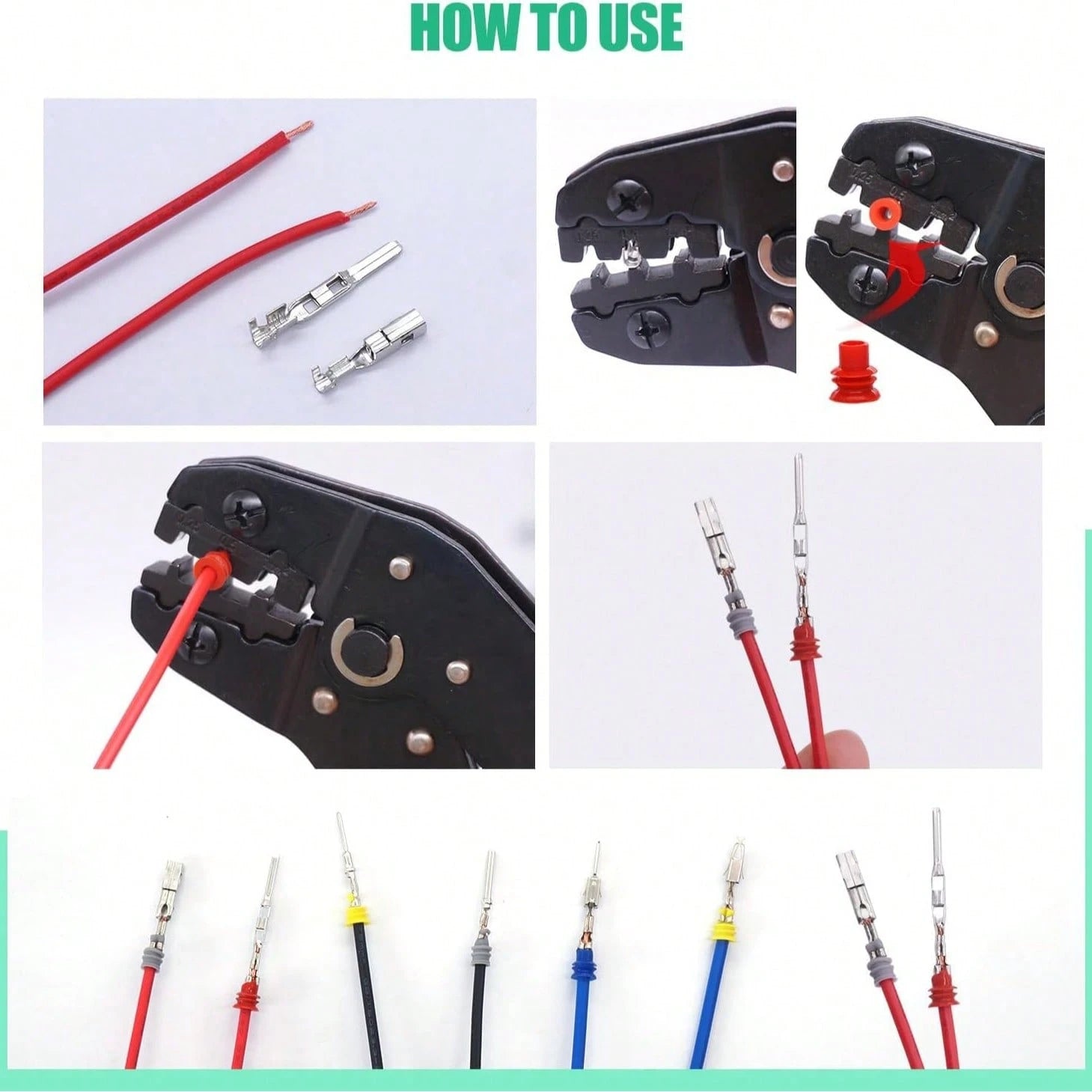 739Pcs Automotive Electrical Connector Pins Kit, Durable Copper & Plastic Material, Multi-Size Wire Harness Terminal Set; Sleek Color-Coded (Red/Yellow/Blue) Practical Style, Compartmentalized Storag
