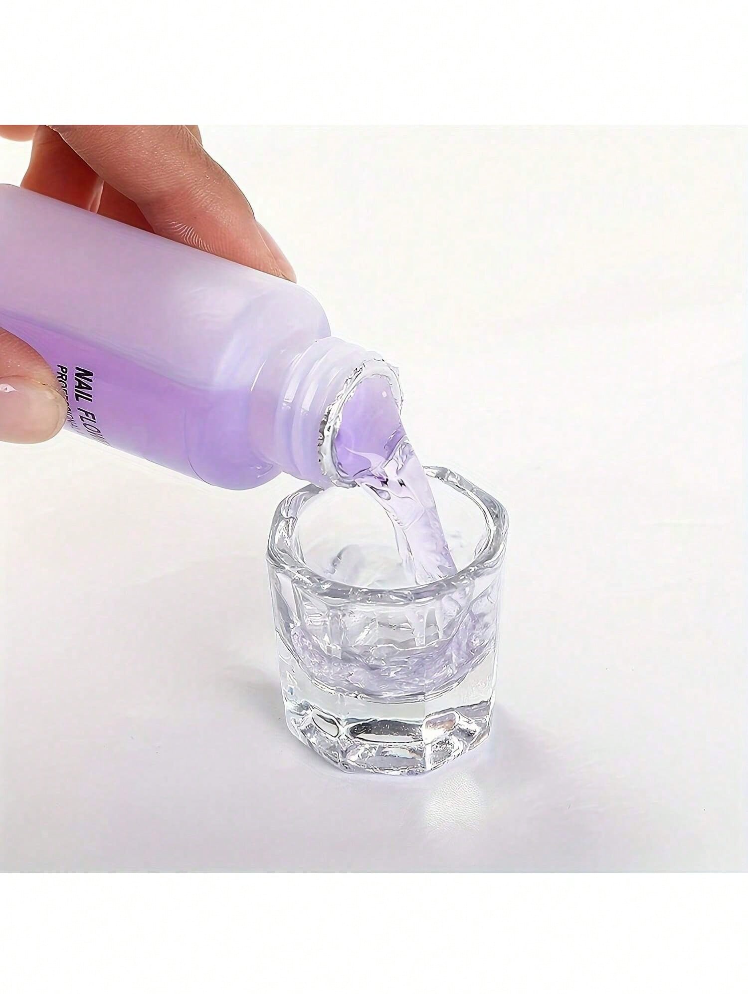 75ml NOCIS Acrylic Liquid Monomer Set- Professional Odorless Nail Extension System, Includes 3 Nail Brushes And Glass Mixing Palette, Suitable For Acrylic Press-On Nails