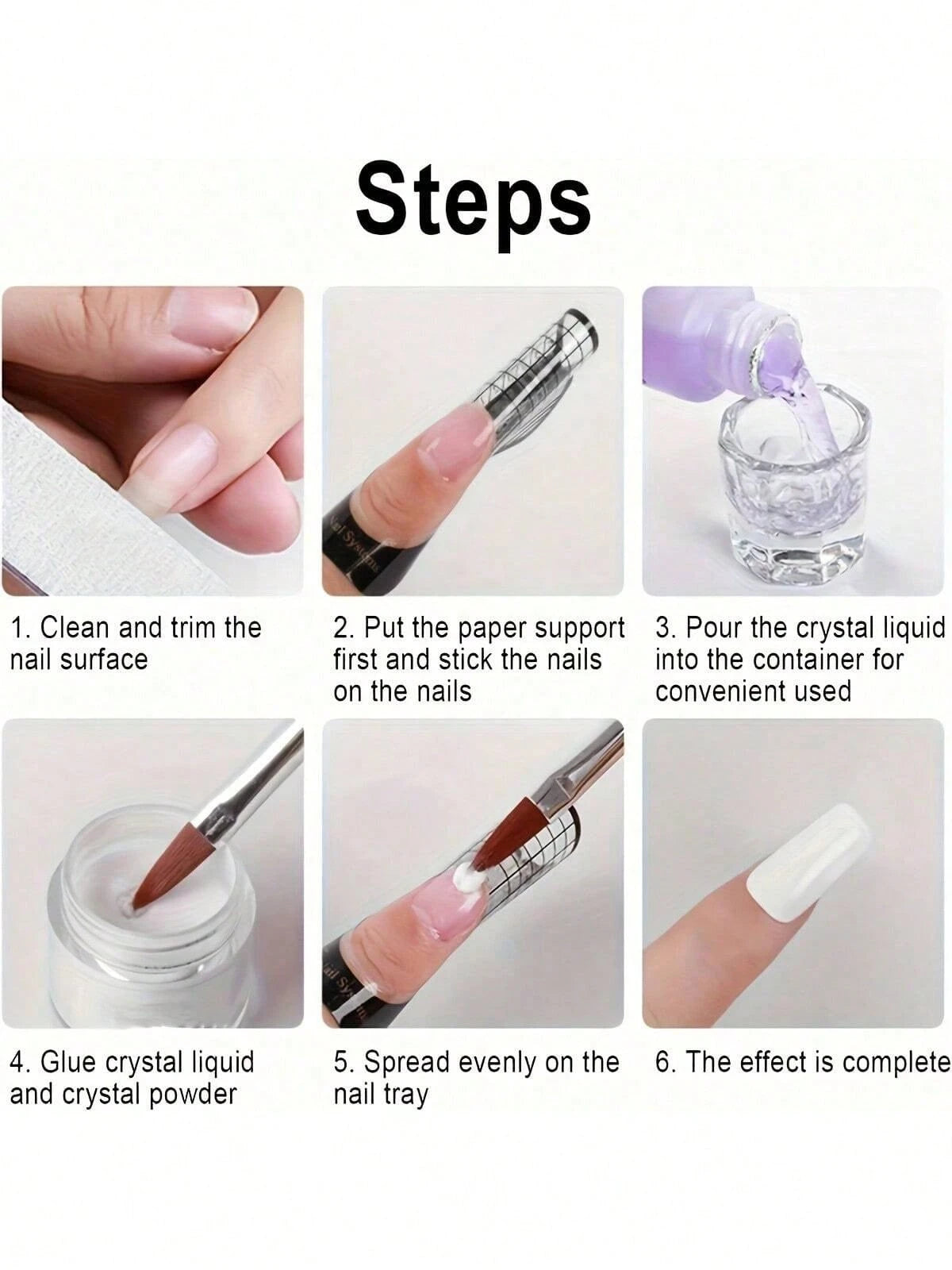 75ml NOCIS Acrylic Liquid Monomer Set- Professional Odorless Nail Extension System, Includes 3 Nail Brushes And Glass Mixing Palette, Suitable For Acrylic Press-On Nails