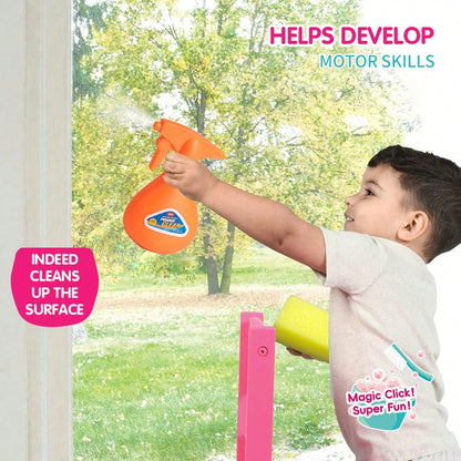 7pcs/9pcs Children's Play Cleaning Tool Set Includes Broom, Mop, Dustpan, Spray Bottle, Sponge, And More Household Chore Role-Play Toys Parent-Child Interactive Cleaning Games Suitable For Boys And Gi
