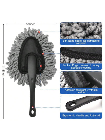 7pcs Car Interior Cleaning Kit, Includes Cleaning Gel, Soft Microfiber Cloth, Vent Duster, Car Cleaning Clay, Detail Cleaning Brush Accessories, Suitable For Car Decor, Sedan, Truck, SUV, RV, Etc.