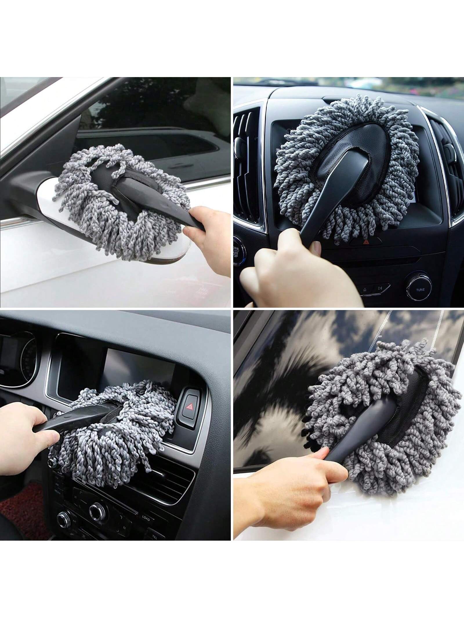7pcs Car Interior Cleaning Kit, Includes Cleaning Gel, Soft Microfiber Cloth, Vent Duster, Car Cleaning Clay, Detail Cleaning Brush Accessories, Suitable For Car Decor, Sedan, Truck, SUV, RV, Etc.