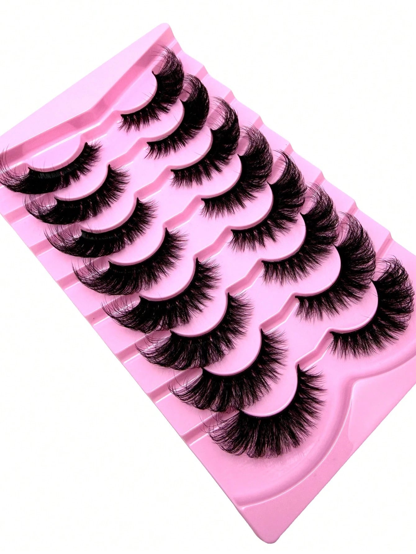 8 Pairs Upgraded Fox Eye Lashes, Cute Natural Look Faux Mink Fluffy Thick Cat Eye Lashes, 3D Natural Wispy Crossed Cartoon Lashes, Eyelash Extension