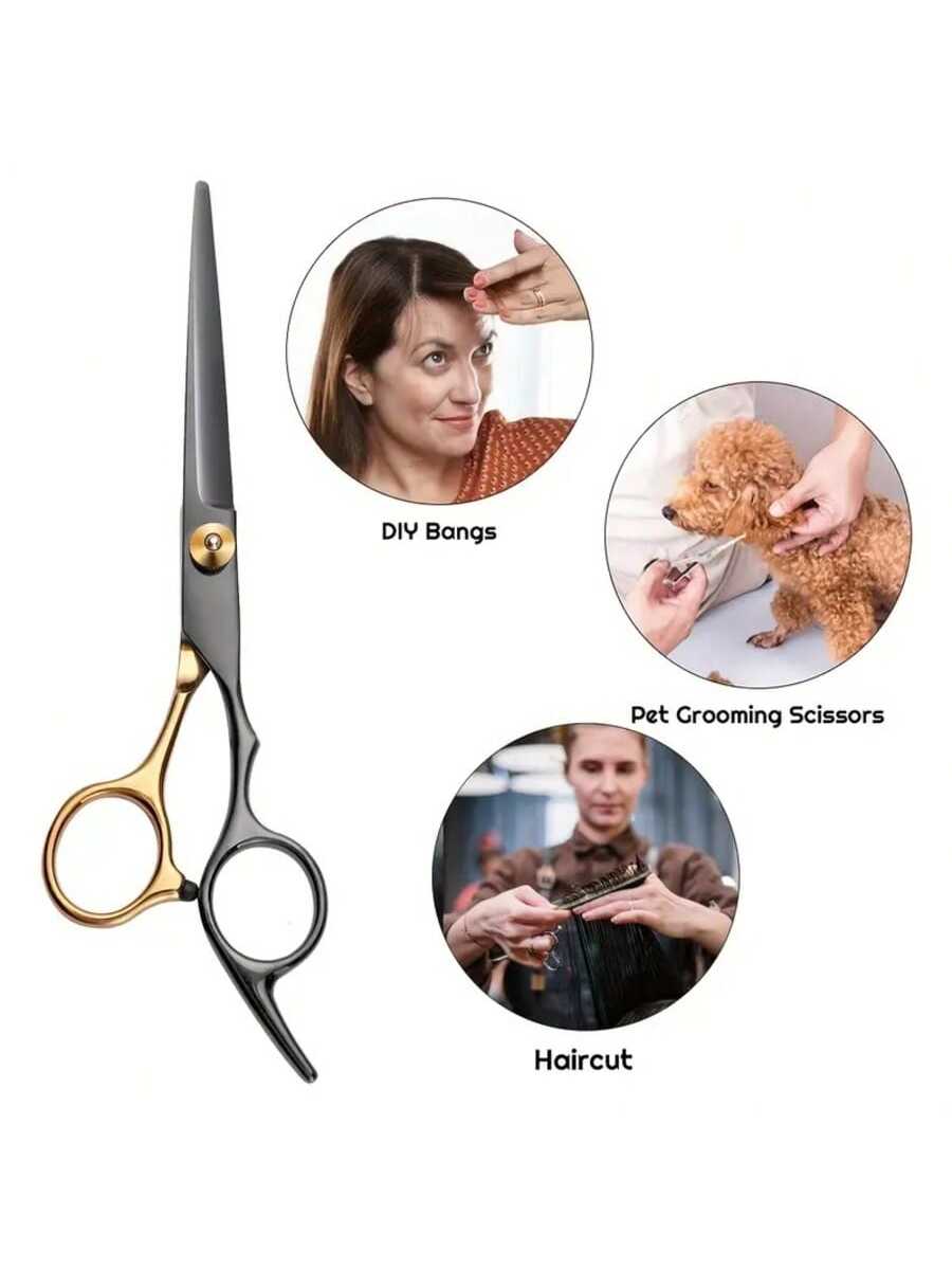 8Pcs/Set Premium Stainless Haircutting Scissors Set- Razor Sharp Professional Barber Shears, Durable Thinning Shears, Versatile Blending For Stylish Cuts-Perfect For Barbers & Home Stylists,Hair Tool