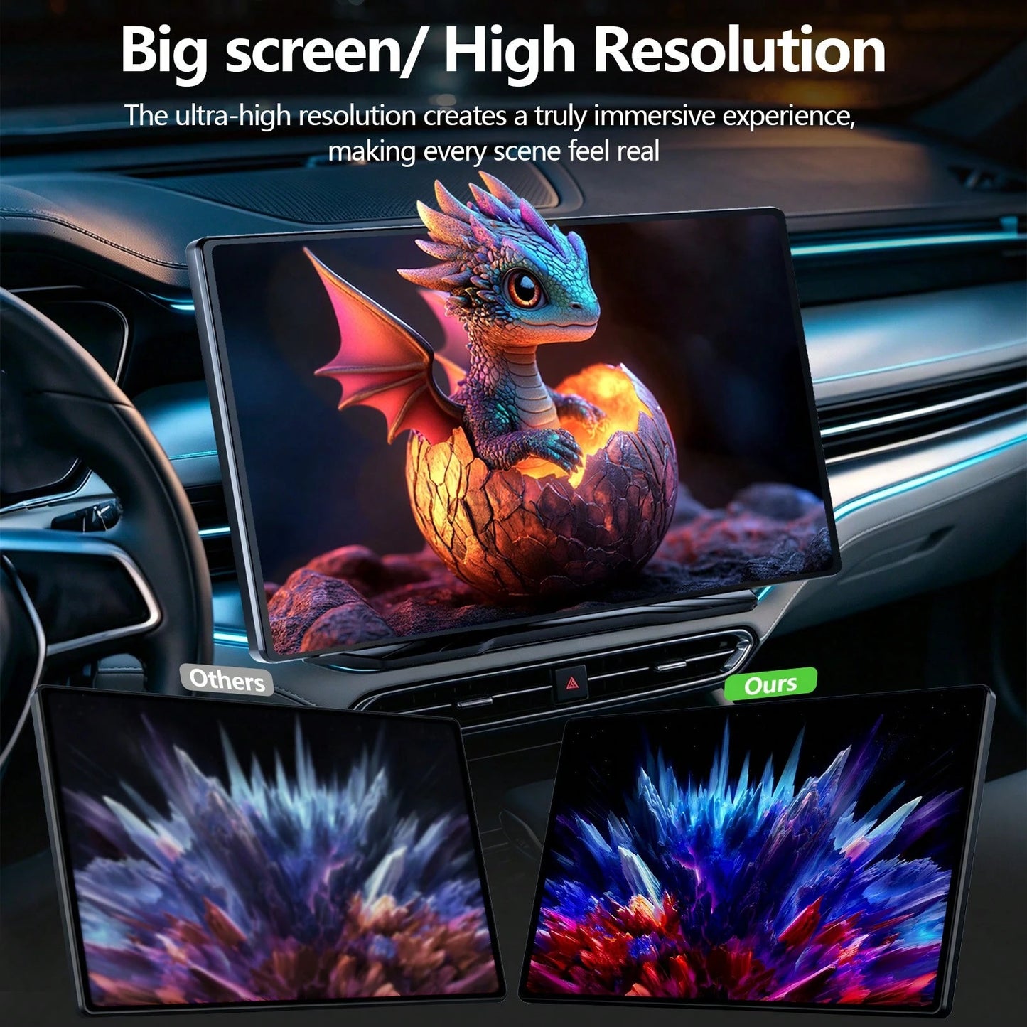 9-Inch CarPlay Screen For Car- Portable Multimedia Player With HD Backup Camera, GPS Navigation, Siri Voice Assistant, FM Radio, AUX & Mirror Link- Supports Apple CarPlay & Android Auto